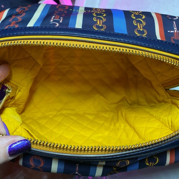 EUC Tory Burch Gemini Link Cosmetic Bag - Picture 4 of 5